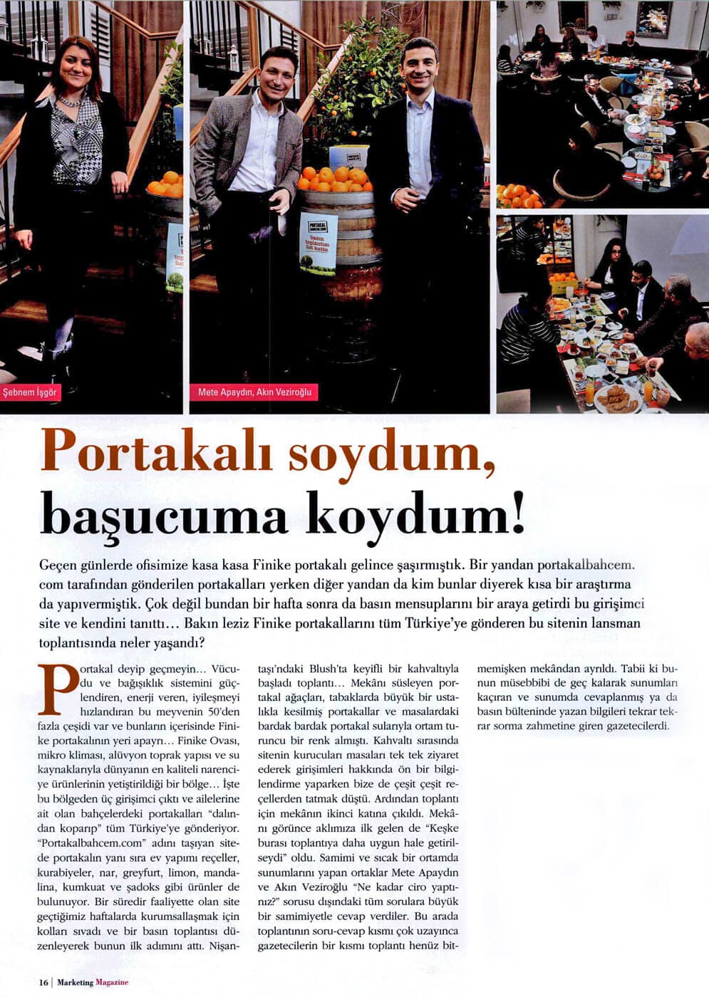 portakalbahcem.com Marketing Türkiye / 1 Mart 2014