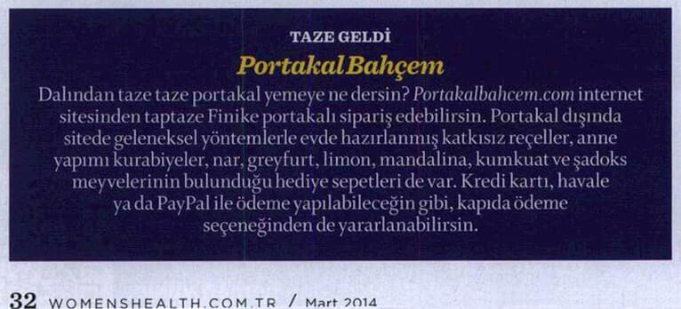 portakalbahcem.com Womens Health / 1 Mart 2014