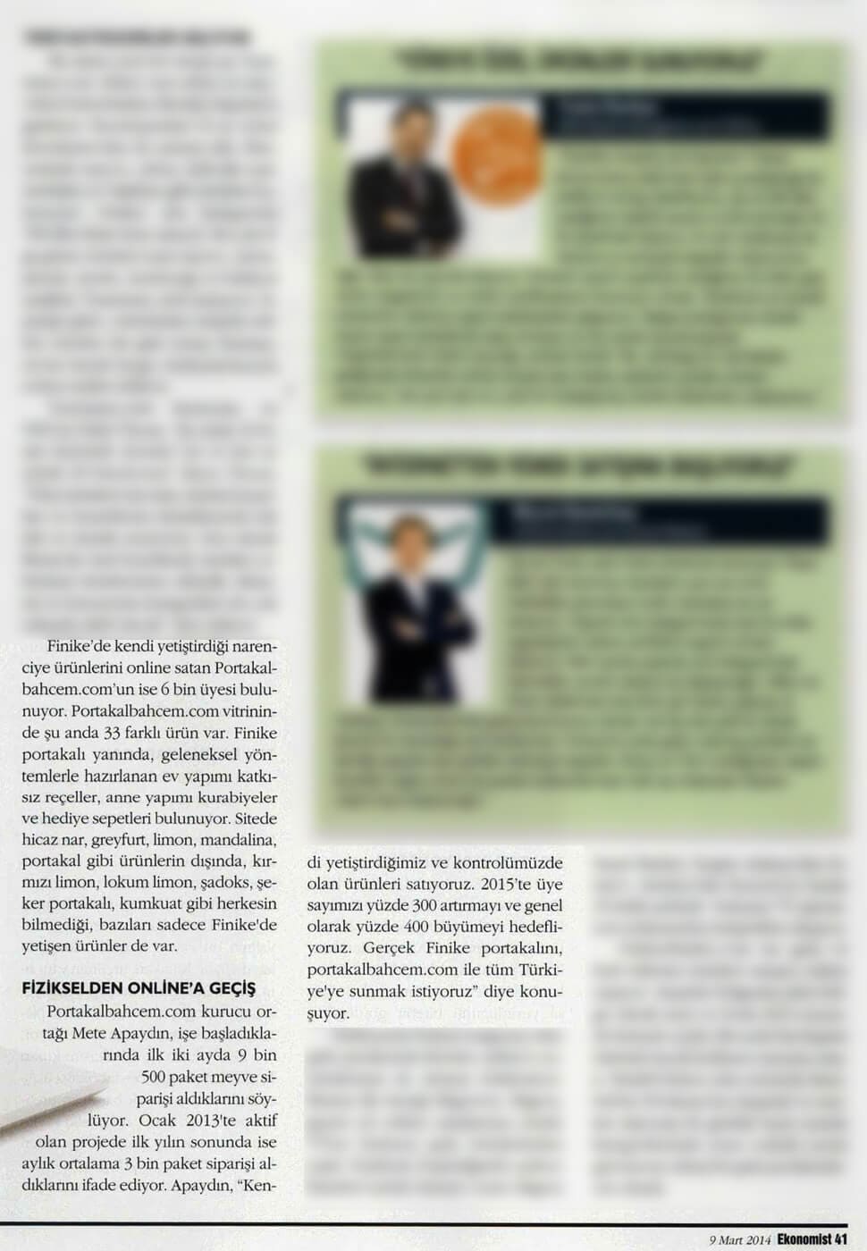 portakalbahcem.com Ekonomist / 9 Mart 2014