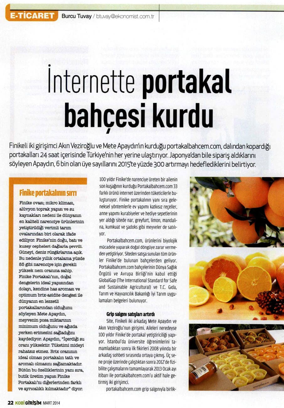 portakalbahcem.com Ekonomist / 9 Mart 2014